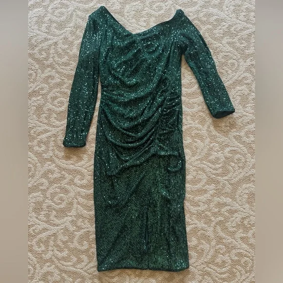 green emerald velvet dress Green Rhinestone Maxi Dress – self-portrait-US main image 0